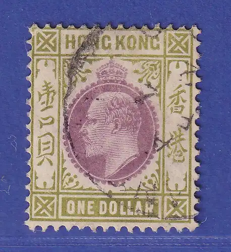 Hongkong 1906 Edward VII. 1 $  Mi.-Nr. 86 gestempelt