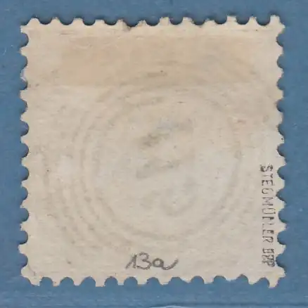 Baden 6 Kreuzer Mi.-Nr. 13a mit 5-Ring Stempel 115 Rastatt gpr. Stegmüller 