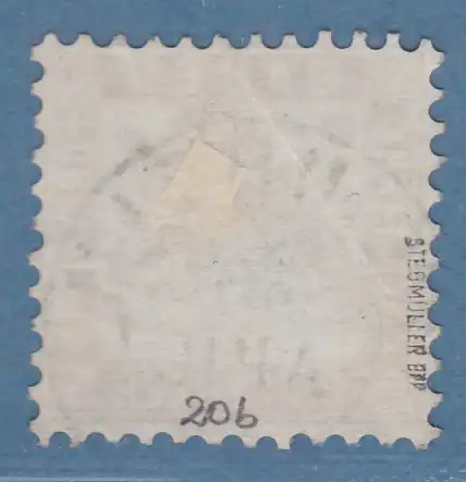 Baden 9 Kreuzer Mi.-Nr. 20b mit Stempel WEINHEIM, gpr. Stegmüller  