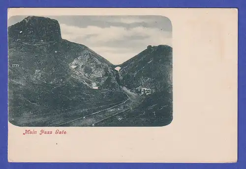 AK Aden Main Pass Gate, ca. 1900,  ungelaufen