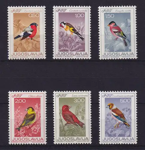 Jugoslawien 1968 Vögel Mi.-Nr. 1274-1279 postfrisch ** 