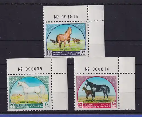 Jordanien 1969 Pferde Mi.-Nr. 698-700 postfrisch **