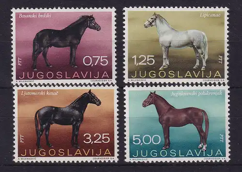 Jugoslawien 1969 Pferde Mi.-Nr. 1344-1347 postfrisch ** 