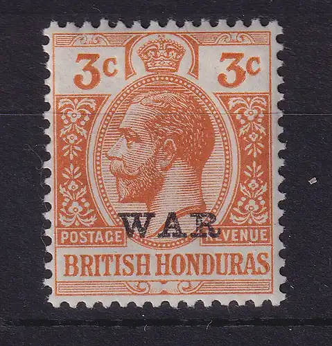 British Honduras (Belize) 1918 Georg V. Mi.-Nr. 81 mit Aufdruck WAR **