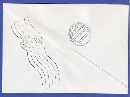 Griechenland Frama-ATM mit ENDSTREIFEN, Aut.-Nr. 001 Wert 0001 auf Expr.-Brief