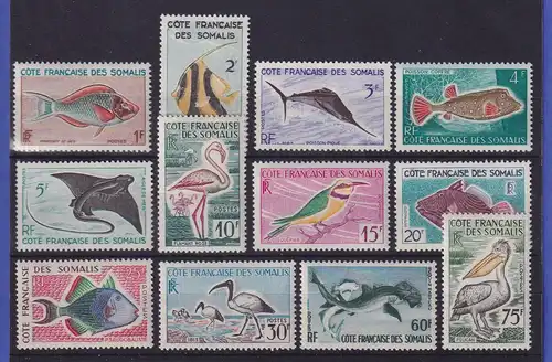 Französische Somaliküste 1959 Tropische Fische und Vögel Mi.-Nr. 320-331 **