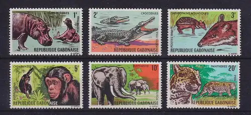 Gabun 1967 Afrikanische Wildtiere Mi.-Nr. 260-265 postfrisch **