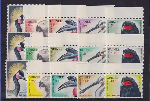 Guinea 1962 Flugpostmarken Vögel Mi.-Nr. 149-163 postfrisch **