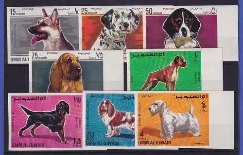 Umm Al Qiwain 1967 Hunde Mi.-Nr. 210-17 B Satz kpl. postfrisch ** / MNH 