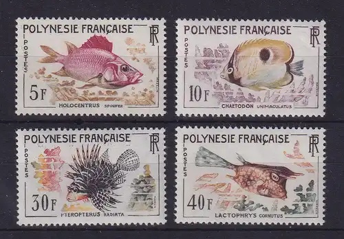 Franz.-Polynesien 1962 Fische Mi.-Nr. 24-27 Satz kpl. postfrisch ** / MNH 