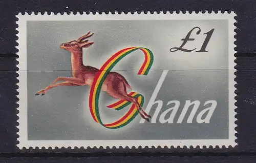 Ghana Springbock 1 Pfund Mi.-Nr. 97 ** / MNH