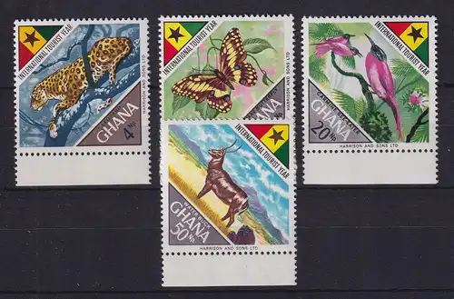 Ghana 1967 Tiere Mi.-Nr. 326-29A kpl. ** / MNH