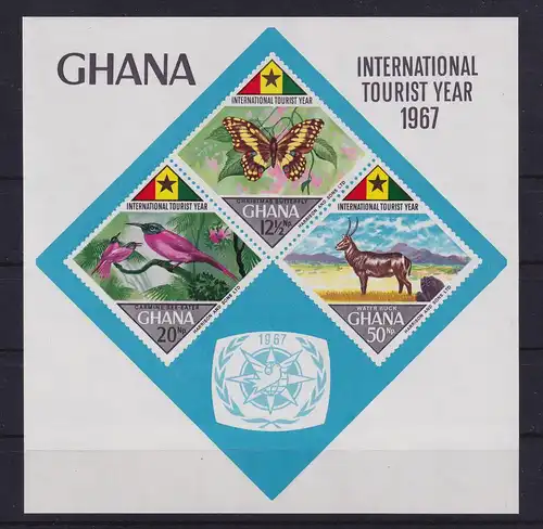Ghana 1967 Tiere Mi.-Nr. Block 29 ** / MNH