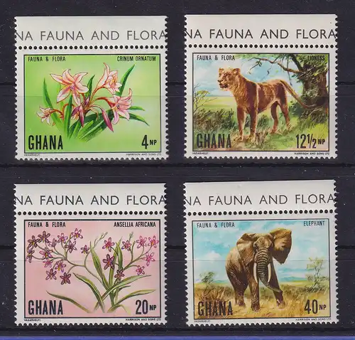 Ghana 1970 Fauna und Flora  Mi.-Nr. 413-16 A  Satz kpl. ** / MNH