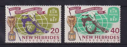 Vanuatu / Neue Hebriden 1966 Fussball WM Mi.-Nr. 232-33 Satz kpl. ** / MNH