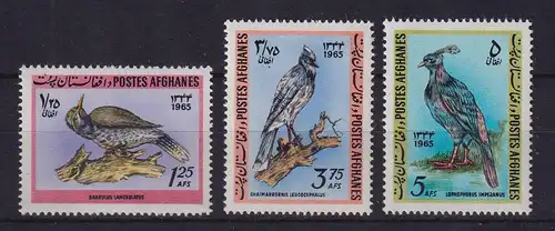 Afghanistan 1965 Vögel Mi.-Nr. 939-941 postfrisch **