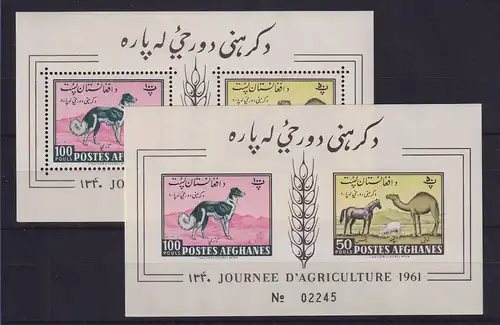 Afghanistan 1961 Tag der Landwirtschaft Mi.-Nr. Block 8 A und B postfrisch **