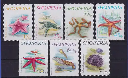 Albanien 1966 Seesterne und Seeigel Mi.-Nr. 1060-1066 postfrisch **