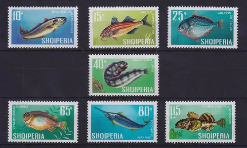 Albanien 1967 Fische Mi.-Nr. 1131-1137 postfrisch **