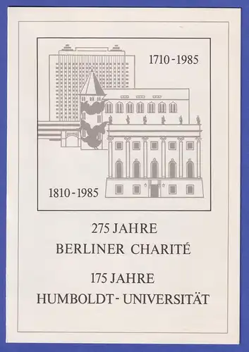 DDR 1985 Offizieller Folder Charité und Humboldt-Universität Mi.-Nr. 2980-2981 