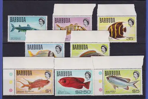 Barbuda 1969 Tropische Fische Mi.-Nr. 21-27 meist Randstücke postfrisch **