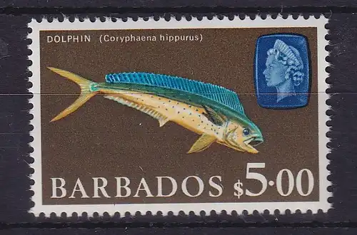 Barbados 1969 Mahi-Mahi Goldmakrele 5 $ Mi.-Nr. 280 postfrisch **