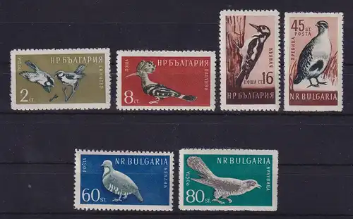 Bulgarien 1959 Einheimische Vögel Mi.-Nr. 1116-1121 postfrisch **