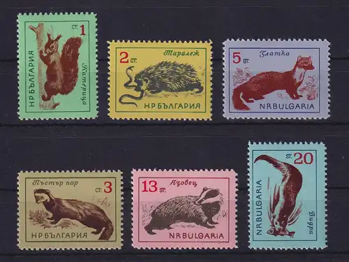 Bulgarien 1963 Einheimische Wildtiere Mi.-Nr. 1377-1382 postfrisch **