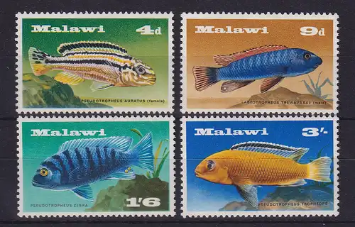 Malawi 1967 Fische im Malawi-See Mi.-Nr. 68-71 postfrisch **