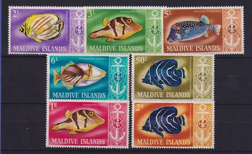 Malediven 1967 Tropische Fische Mi.-Nr. 217-223 postfrisch **