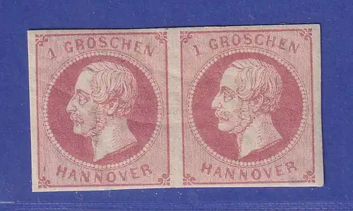 Altdeutschland Hannover Georg V. 1 Gr Mi.-Nr. 14 a waag. Paar ungebraucht *