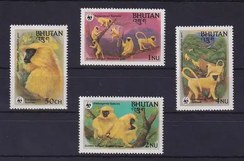 Bhutan 1994 Goldlangur Mi.-Nr. 840-843 postfrisch **