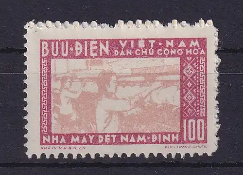 Vietnam 1957 Textilarbeiterinnen Mi.-Nr. 54 A ungebraucht ohne Gummi (*)