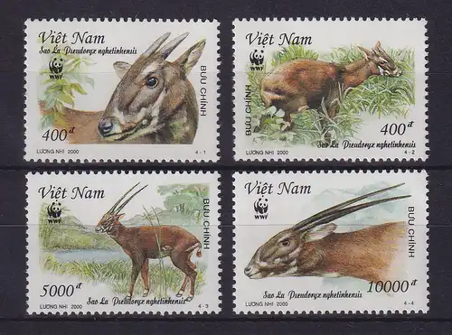 Vietnam 2000 Saola - Vu-Quang-Antilope Mi.-Nr. 3063-3066 postfrisch **