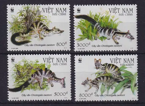Vietnam 2005 Schleichkatze Fleckenroller Mi.-Nr. 3354-3357 postfrisch **