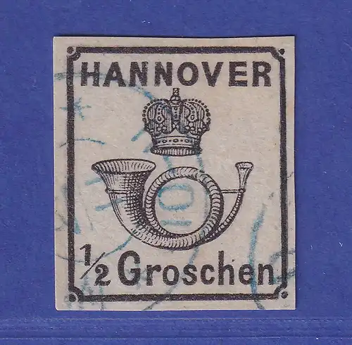 Altdeutschland Hannover Posthorn 1/2 Gr Mi.-Nr. 17 y gestempelt