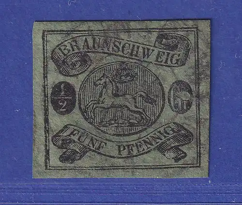 Altdeutschland Braunschweig Wappen 5 Pfg Mi.-Nr. 10 A gestempelt gepr. LANGE BPP