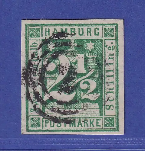 Altdeutschland Hamburg Wappen 2 1/2 Schilling Mi.-Nr. 9 gestempelt 