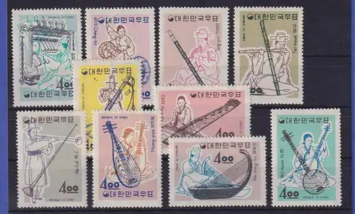 Südkorea 1963 Musikinstrumente Mi.-Nr. 406-415 postfrisch **