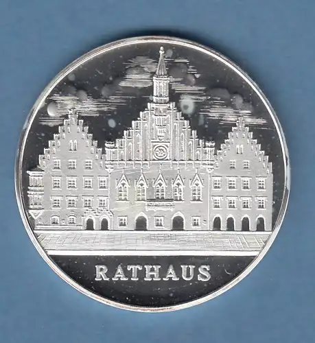 Silber-Medaille Frankfurt Rathaus Römer 15g Ag 999