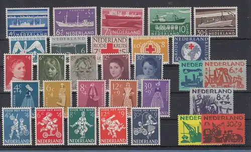 Niederlande 1957-1959 Lot 6 verschiedene kpl. Sätze postfrisch **