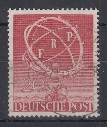 Berlin 1950 Industrie-Ausstellung ERP-Hilfe.  Mi.-Nr. 71 bedarfs-gestempelt.