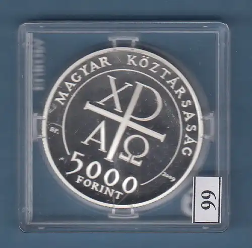 Ungarn 2009 Silber-Gedenmünze Kalvin Janos 5000 Forint PP 