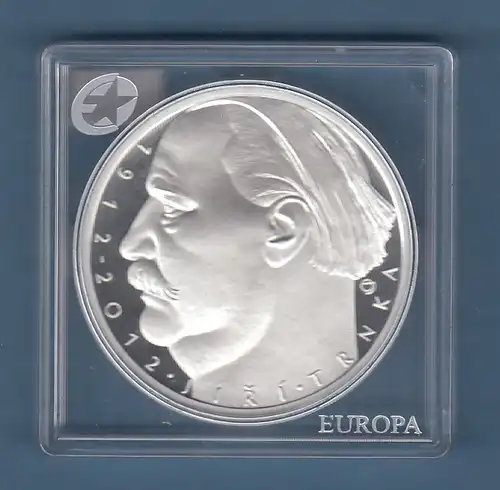 Tschechische Republik 2012 Jiri Trnka 500Kronen-Silber-Gedenkmünze PP