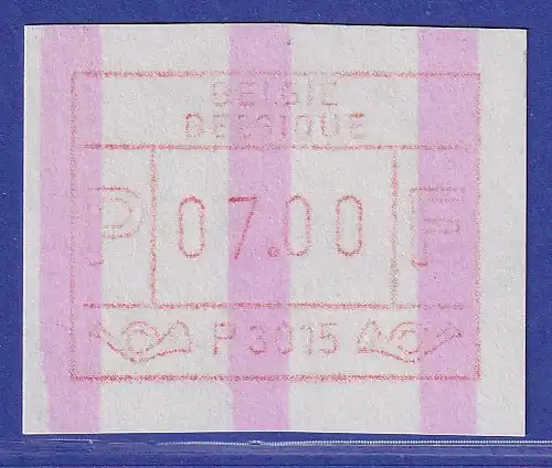 Belgien FRAMA-ATM P3015 mit ENDSTREIFEN ** Wert 07,00