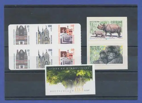 Bundesrepublik alle selbstklebenden Briefmarken des Jahrgangs 2001 komplett ** 