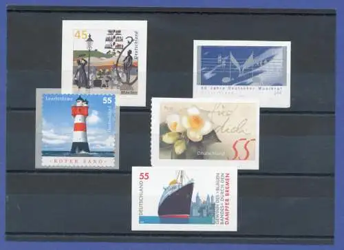 Bundesrepublik alle selbstklebenden Briefmarken des Jahrgangs 2004 komplett **