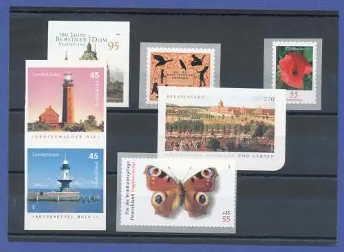 Bundesrepublik alle selbstklebenden Briefmarken des Jahrgangs 2005 komplett **