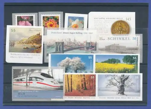 Bundesrepublik alle selbstklebenden Briefmarken des Jahrgangs 2006 komplett **