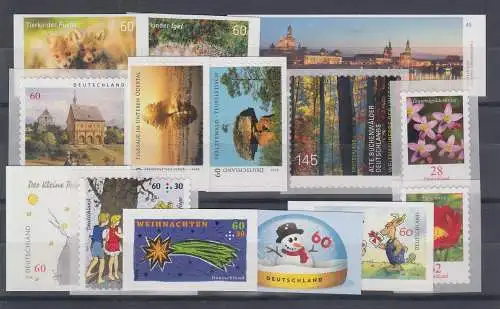 Bundesrepublik alle selbstklebenden Briefmarken des Jahrgangs 2014 komplett **
